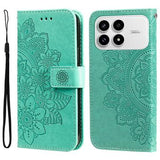 Xiaomi Redmi K90/Poco F8 Pro Mandala Series Etui med Pung - Grøn