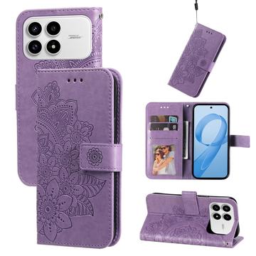 Xiaomi Redmi K90/Poco F8 Pro Mandala Series Etui med Pung - Lilla