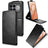 Xiaomi Redmi K90 Pro Max/Poco F8 Ultra lodret flip-etui med stativ - sort