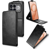 Xiaomi Redmi K90 Pro Max/Poco F8 Ultra lodret flip-etui med stativ - sort