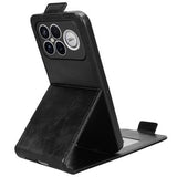 Xiaomi Redmi K90 Pro Max/Poco F8 Ultra lodret flip-etui med stativ - sort