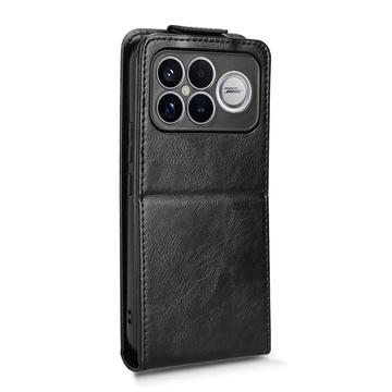 Xiaomi Redmi K90 Pro Max/Poco F8 Ultra lodret flip-etui med stativ - sort