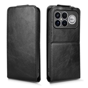 Xiaomi Redmi K90 Pro Max/Poco F8 Ultra lodret flip-etui med stativ - sort