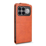 Xiaomi Redmi K90 Pro Max/Poco F8 Ultra lodret flip-etui med stativ - Brun