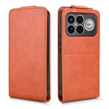 Xiaomi Redmi K90 Pro Max/Poco F8 Ultra lodret flip-etui med stativ - Brun