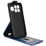 Xiaomi Redmi K90 Pro Max/Poco F8 Ultra lodret flip-etui med stativ - mørkeblå