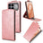 Xiaomi Redmi K90 Pro Max/Poco F8 Ultra lodret flip-etui med stativ - rosaguld