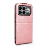 Xiaomi Redmi K90 Pro Max/Poco F8 Ultra lodret flip-etui med stativ - rosaguld