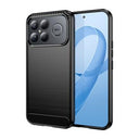 Xiaomi Redmi K90 Pro Max/Poco F8 Ultra Børstet TPU Cover - Karbonfiber - Sort