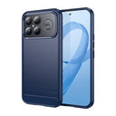 Xiaomi Redmi K90 Pro Max/Poco F8 Ultra Børstet TPU Cover - Karbonfiber - blå
