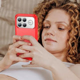 Xiaomi Redmi K90 Pro Max/Poco F8 Ultra Børstet TPU Cover - Karbonfiber - rød