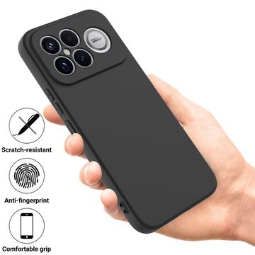 Xiaomi Redmi K90 Pro Max/Poco F8 Ultra Flydende silikone cover med håndrem - sort