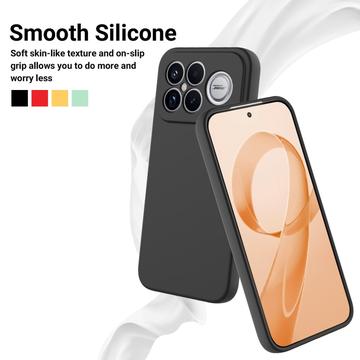 Xiaomi Redmi K90 Pro Max/Poco F8 Ultra Flydende silikone cover med håndrem - sort