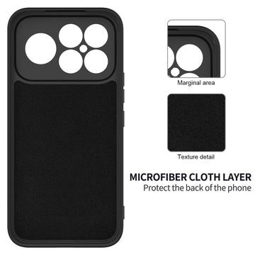 Xiaomi Redmi K90 Pro Max/Poco F8 Ultra Flydende silikone cover med håndrem - sort