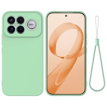 Xiaomi Redmi K90 Pro Max/Poco F8 Ultra Flydende silikone cover med håndrem - grøn
