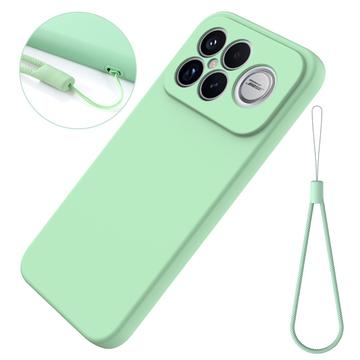 Xiaomi Redmi K90 Pro Max/Poco F8 Ultra Flydende silikone cover med håndrem - grøn