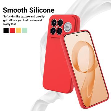Xiaomi Redmi K90 Pro Max/Poco F8 Ultra Flydende silikone cover med håndrem - rød