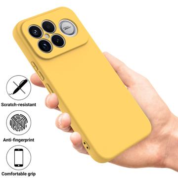 Xiaomi Redmi K90 Pro Max/Poco F8 Ultra Flydende silikone cover med håndrem - gul