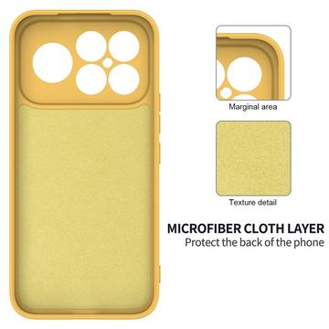 Xiaomi Redmi K90 Pro Max/Poco F8 Ultra Flydende silikone cover med håndrem - gul