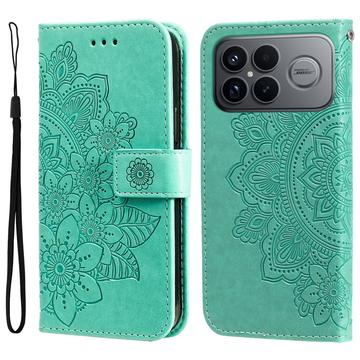 Xiaomi Redmi K90 Pro Max/Poco F8 Ultra Mandala Series Etui med Pung - Grøn