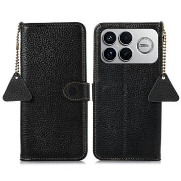 Xiaomi Redmi K90 Pro Max/Poco F8 Ultra Pung læder cover med RFID - sort