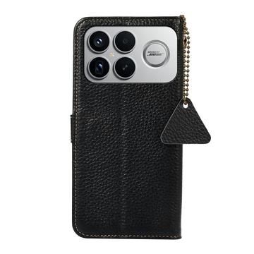 Xiaomi Redmi K90 Pro Max/Poco F8 Ultra Pung læder cover med RFID - sort