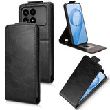 Xiaomi Redmi K90/Poco F8 Pro lodret flip-etui med stativ - sort
