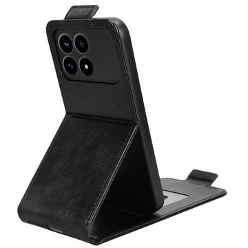 Xiaomi Redmi K90/Poco F8 Pro lodret flip-etui med stativ - sort