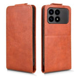 Xiaomi Redmi K90/Poco F8 Pro lodret flip-etui med stativ - Brun