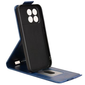 Xiaomi Redmi K90/Poco F8 Pro lodret flip-etui med stativ - mørkeblå