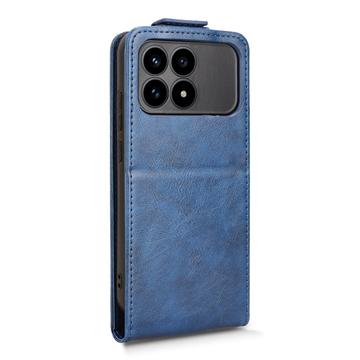 Xiaomi Redmi K90/Poco F8 Pro lodret flip-etui med stativ - mørkeblå