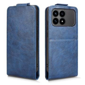 Xiaomi Redmi K90/Poco F8 Pro lodret flip-etui med stativ - mørkeblå