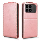Xiaomi Redmi K90/Poco F8 Pro lodret flip-etui med stativ - rosaguld