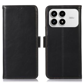 Xiaomi Redmi K90/Poco F8 Pro Pung læder cover med RFID - sort