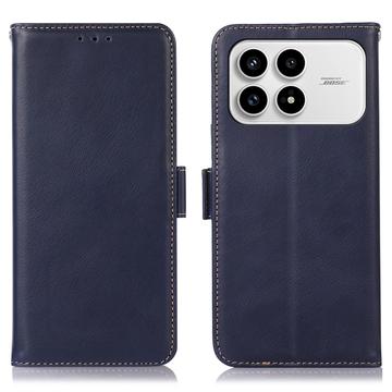 Xiaomi Redmi K90/Poco F8 Pro Pung læder cover med RFID - blå