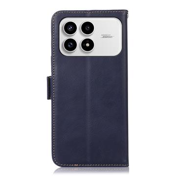Xiaomi Redmi K90/Poco F8 Pro Pung læder cover med RFID - blå