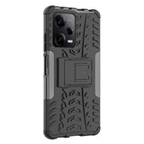 Xiaomi Redmi Note 12 Pro Anti-Slip Hybrid Cover med Stand - Sort
