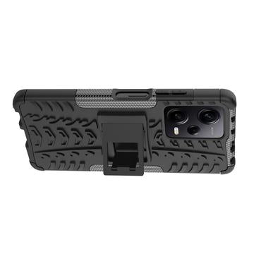 Xiaomi Redmi Note 12 Pro Anti-Slip Hybrid Cover med Stand - Sort