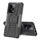 Xiaomi Redmi Note 12 Pro Anti-Slip Hybrid Cover med Stand - Sort