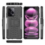 Xiaomi Redmi Note 12 Pro Anti-Slip Hybrid Cover med Stand - Sort