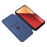 Xiaomi Redmi Note 13 Pro 4G/Poco M6 Pro Flip Cover - Karbonfiber - Blå