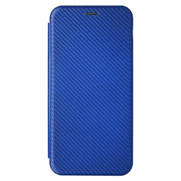 Xiaomi Redmi Note 13 Pro 4G/Poco M6 Pro Flip Cover - Karbonfiber - Blå