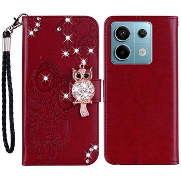 Xiaomi Redmi Note 13 Pro/Poco X6 Ugle Rhinsten Pung - Rød