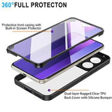 Xiaomi Redmi Note 13 Pro+ 360 Beskyttelse Cover - Rød / Klar