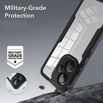 Xiaomi Redmi Note 13 Pro+ 360 Beskyttelse Cover - Rød / Klar