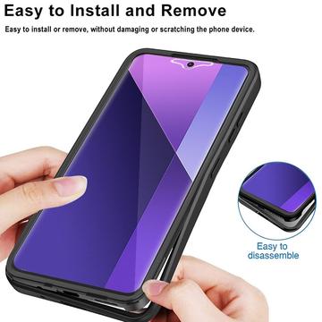 Xiaomi Redmi Note 13 Pro+ 360 Beskyttelse Cover - Rød / Klar