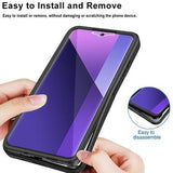 Xiaomi Redmi Note 13 Pro+ 360 Beskyttelse Cover - Rød / Klar