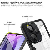 Xiaomi Redmi Note 13 Pro+ 360 Beskyttelse Cover - Rød / Klar