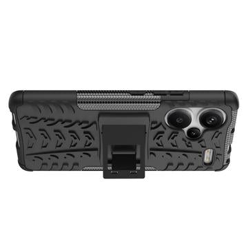 Xiaomi Redmi Note 13 Pro+ Anti-Slip Hybrid Cover med Stativ - Sort