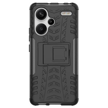 Xiaomi Redmi Note 13 Pro+ Anti-Slip Hybrid Cover med Stativ - Sort